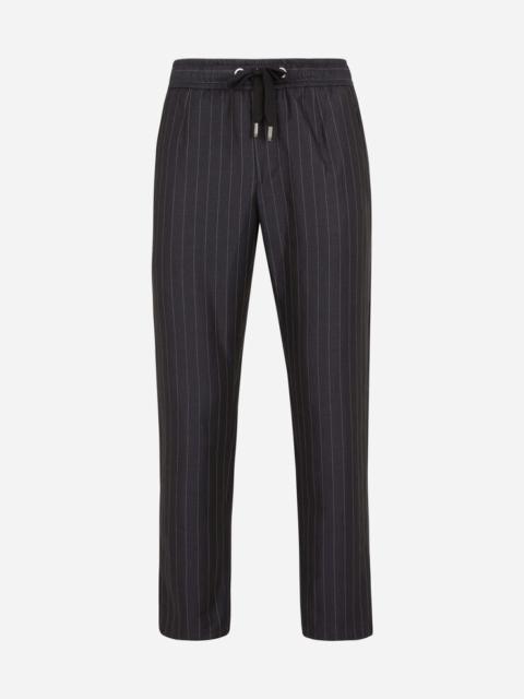 Pinstripe jogging pants