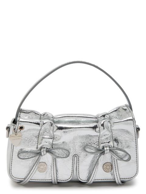 Acne Studios Multipocket Micro Metallic Leather top Handle bag