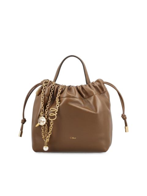 mini Icons shoulder bag with chain in soft leather