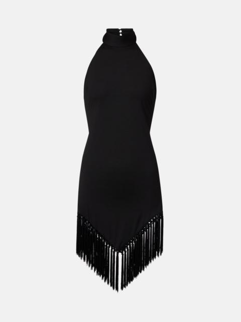 Ares fringed jersey minidress