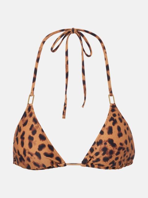 Cancun leopard-print bikini top