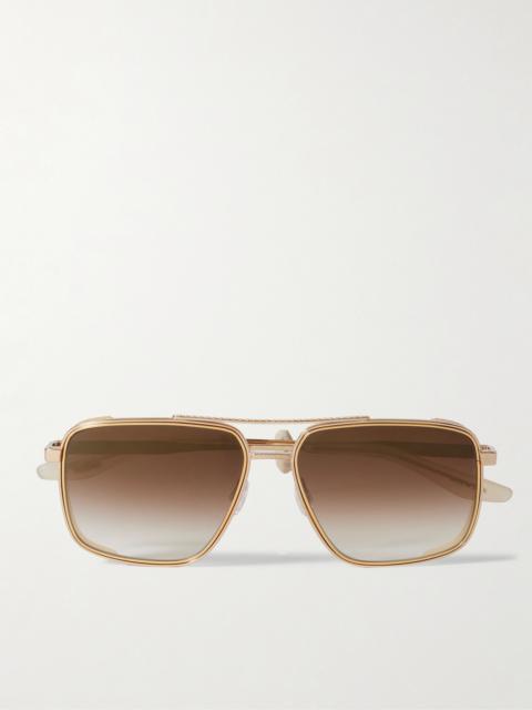 + 007 Scaramanga Aviator-style Gold-plated Sunglasses
