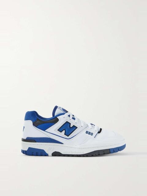 550 rubber and mesh-trimmed leather sneakers