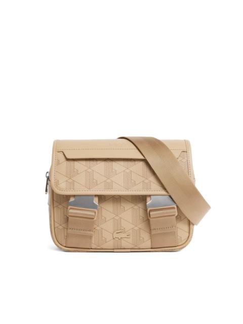 embossed messenger bag