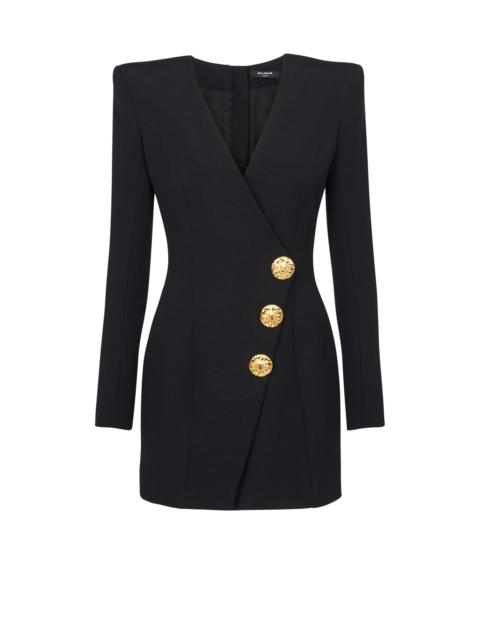 Wrap dress with decorative buttons