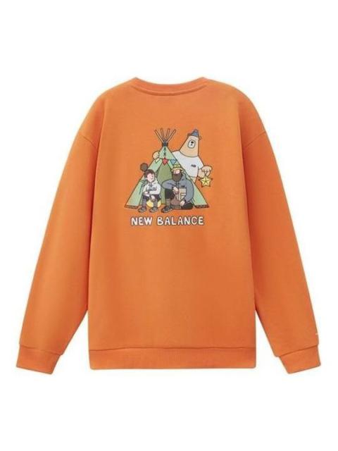 New Balance x JHI Casual Printing Graphic Sweatshirt 'Orange' NCA89053-ORG