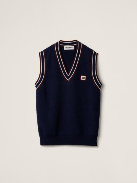 Wool and cashmere knit vest