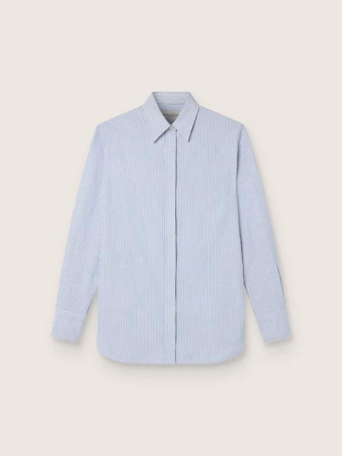 Women's shirt with narrow stripes
