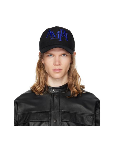 Black Staggered 'AMIRI' Canvas Cap