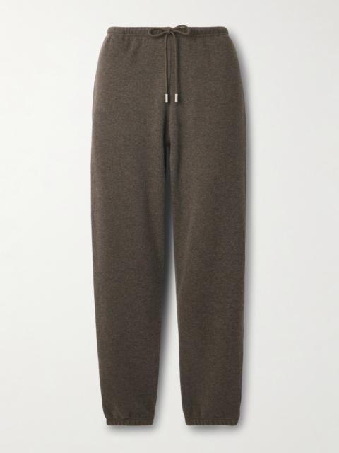 Teo Mélange Cashmere And Cotton-blend Tapered Track Pants