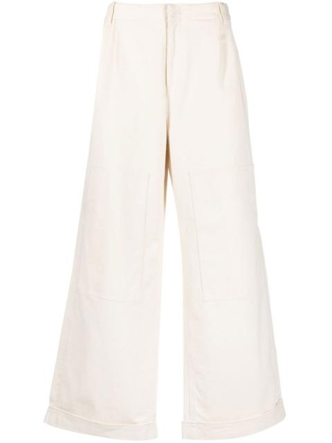 low-rise wide-leg trousers