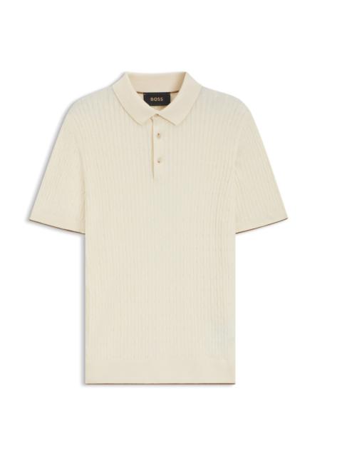 KNITTED POLO SHIRT IN COTTON AND SILK
