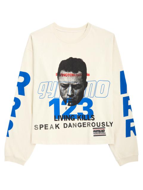 Rivington Roi Rebis Speak Dangerously Printed Cotton top