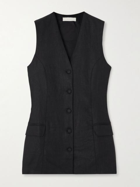 Eloise linen vest Black