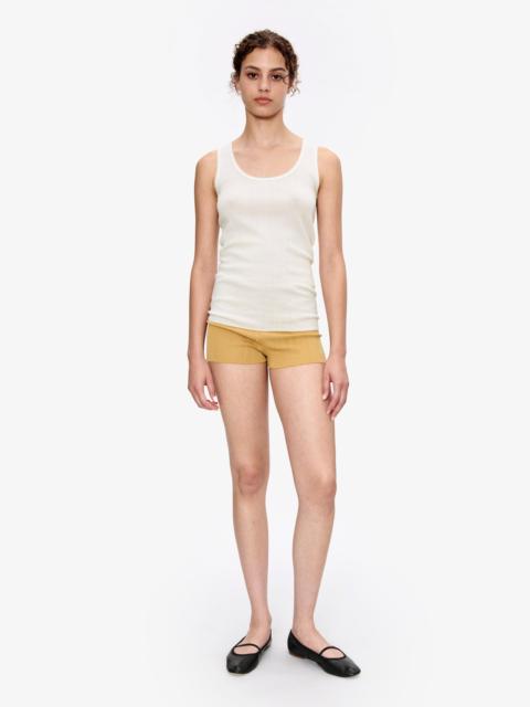 FITTED LISLE THREAD TANK TOP