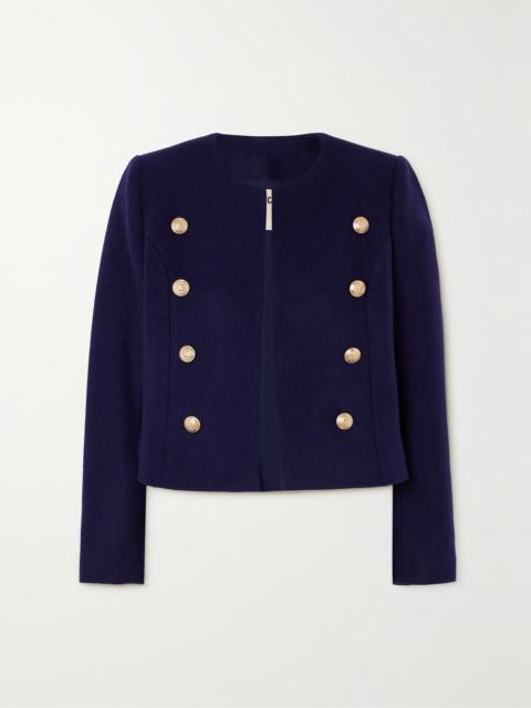 True Button-embellished Wool-blend Blazer