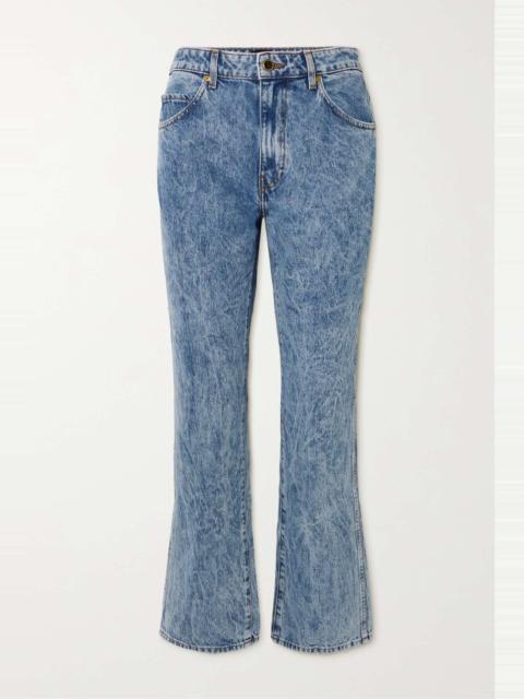Vivian cropped high-rise bootcut jeans