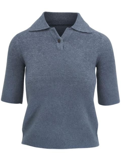 bouclé polo shirt