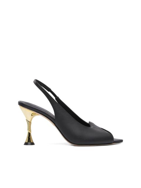 90mm Helix slingback pumps