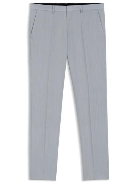 EXTRA-SLIM-FIT TROUSERS IN WOOL-BLEND POPLIN
