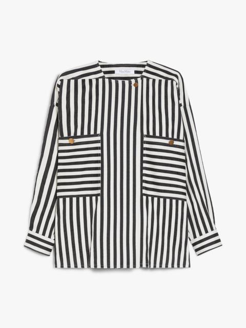 PAIO Striped cotton and silk blouse
