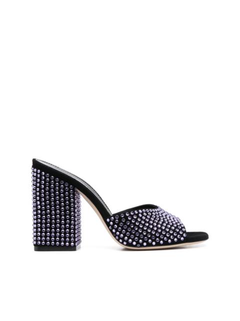 crystal-embellished 105mm mules