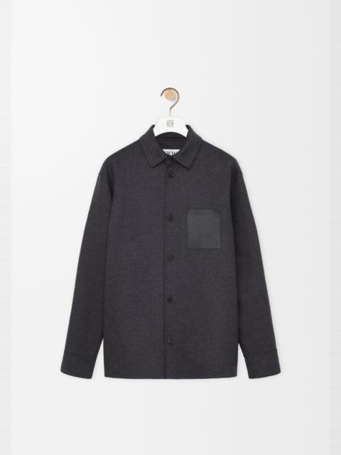 Overshirt in wool and cashmere