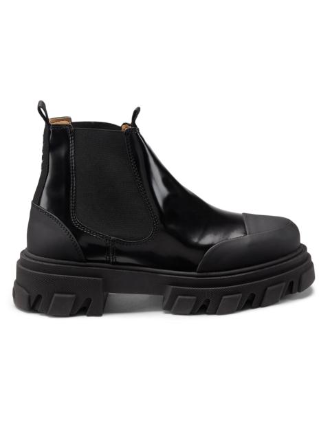 Women's Cleated Cap-Toe Ankle Boots - Black