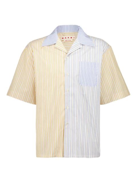 striped two-tone shirt