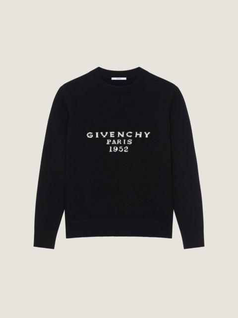 SWEATER IN WOOL CASHMERE WITH GIVENCHY SIGNATURE