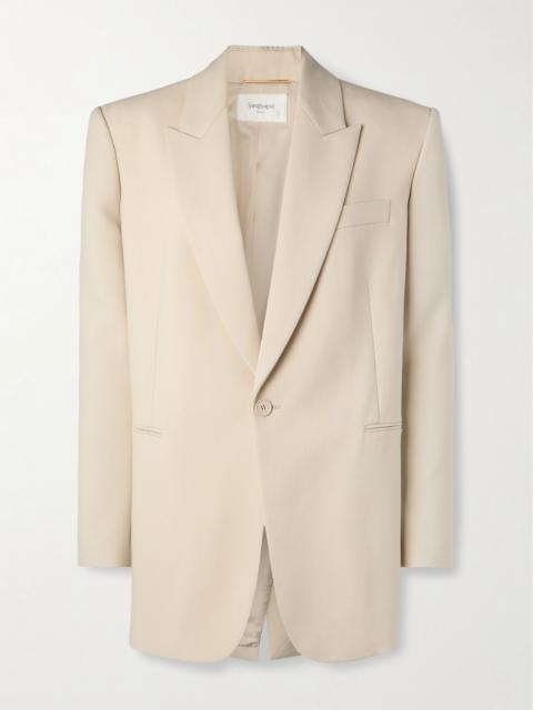 Oversized wool blazer Beige