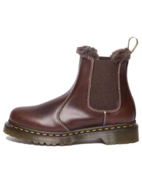 Dr. Martens 2976 Leonore Faux Fur Lined Chelsea Boots 'Dark Brown' 30954201