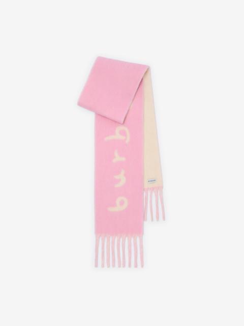 Reversible Logo Alpaca Wool Blend Scarf