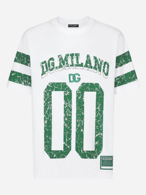 Cotton T-shirt with logo print