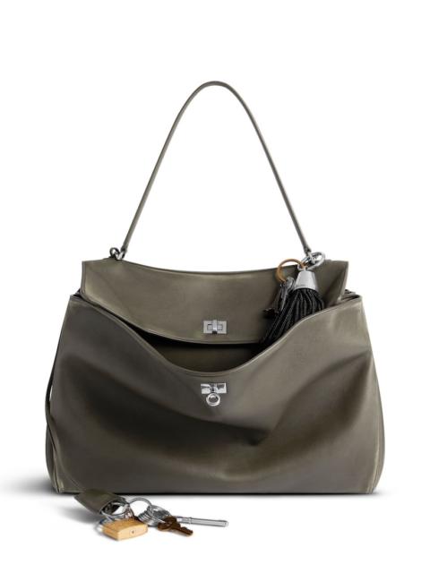 Women's Rodeo Large Handbag Used Effect With Charms in Kaki