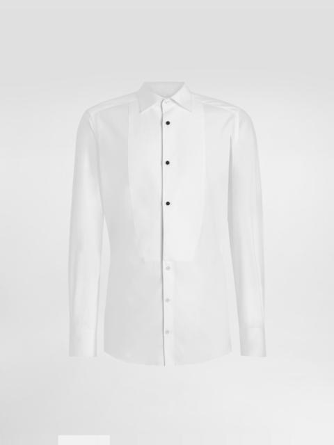 Cotton poplin tuxedo shirt
