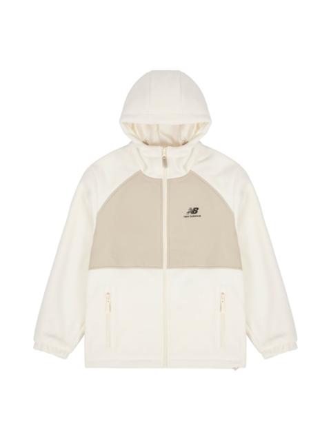 New Balance hooded Casual Jacket Couple Style White AMJ13383-MSU