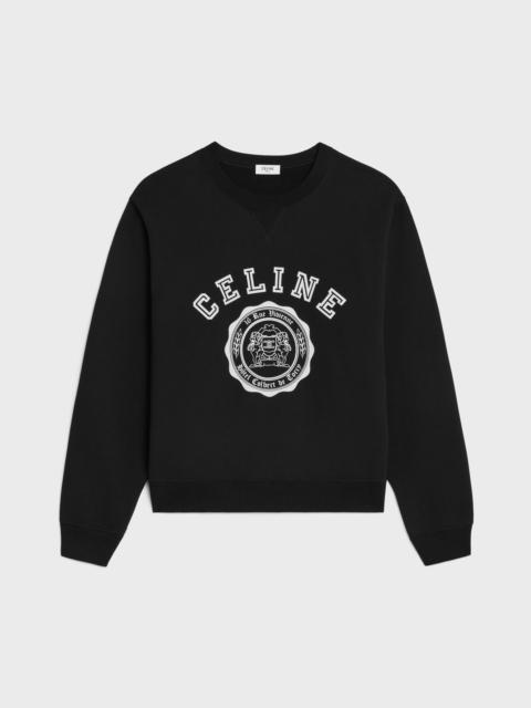 CELINE celine blason loose sweatshirt in cotton fleece