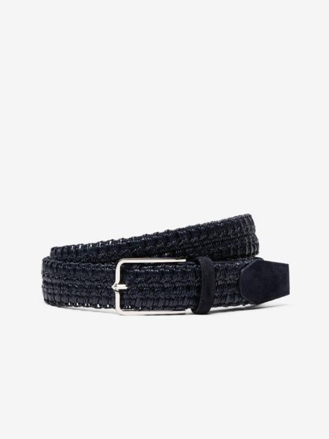 Woven navy blue belt