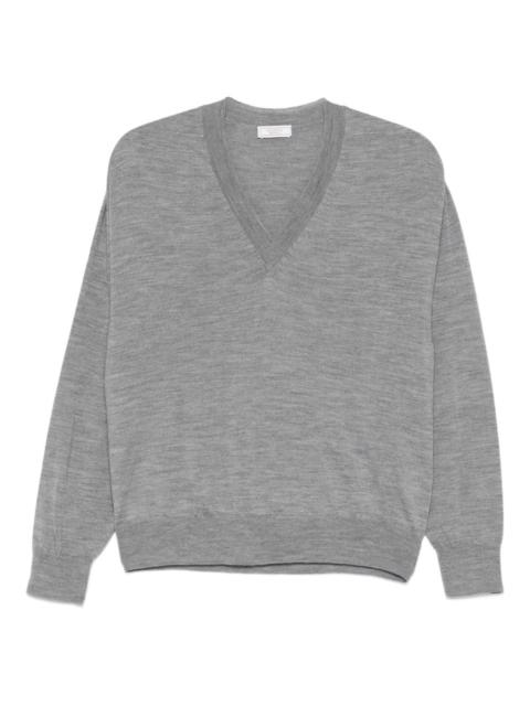 V-neck long-sleeve top