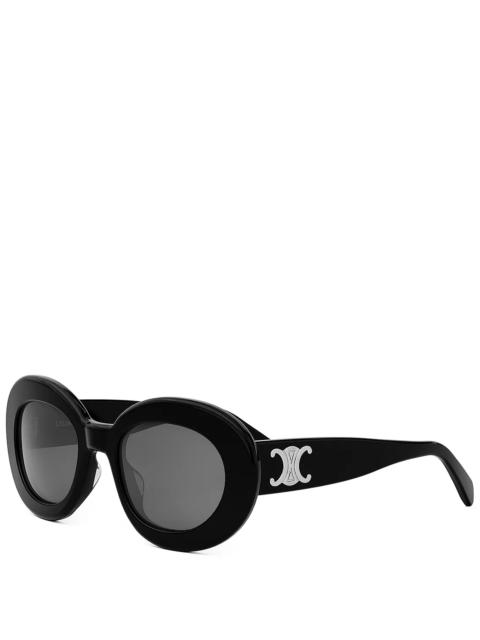 Triomphe Round Sunglasses, 52.9mm