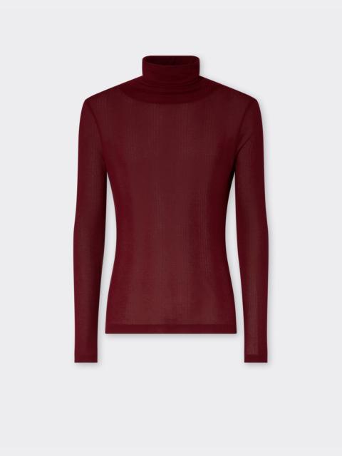 High-neck jersey top