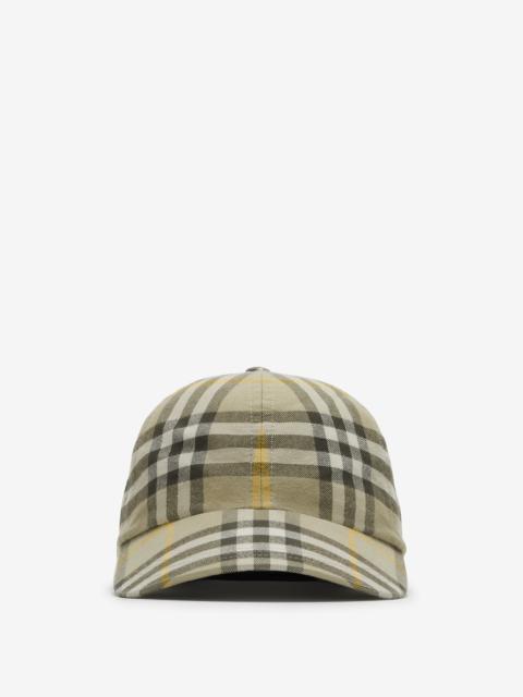 Check Cotton Baseball Cap
