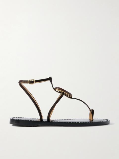 The Cairo Embellished Suede Sandals