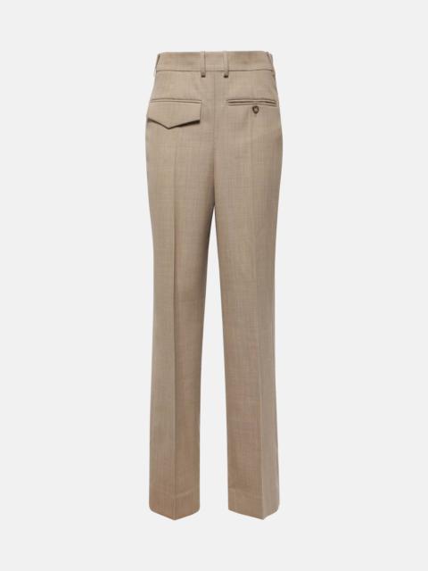 Virgin wool straight pants