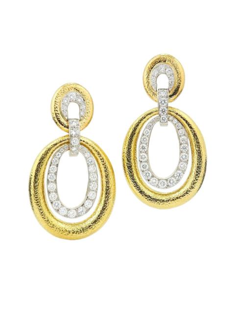 Hammered Double Oval Madison Earrings