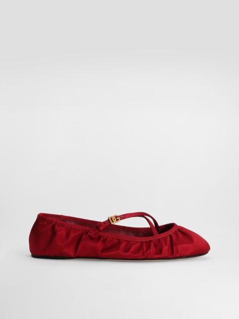 Satin ballet flats