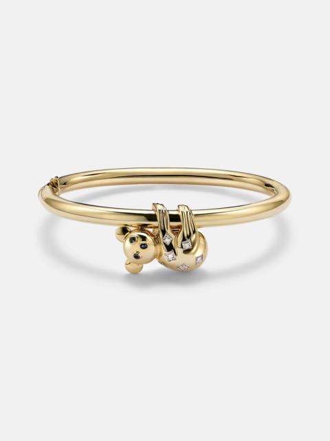 Koala 9kt gold (375/1000) bracelet with diamonds and enamel