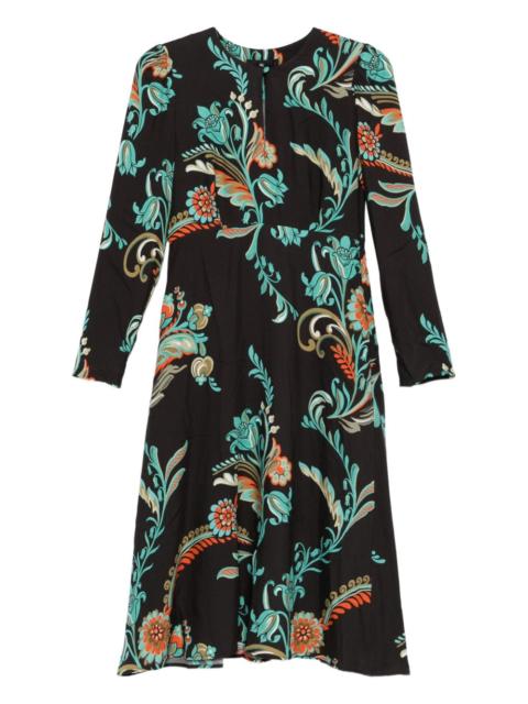 floral-print long-sleeve dress