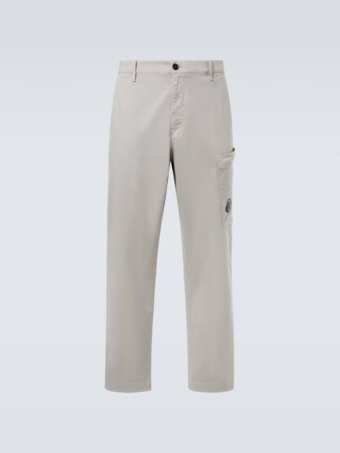 Lens cotton sateen cargo pants